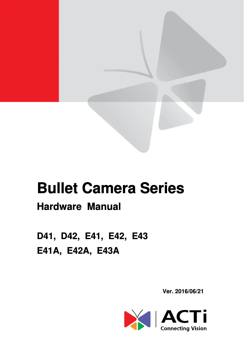 First page image of the manual for E42