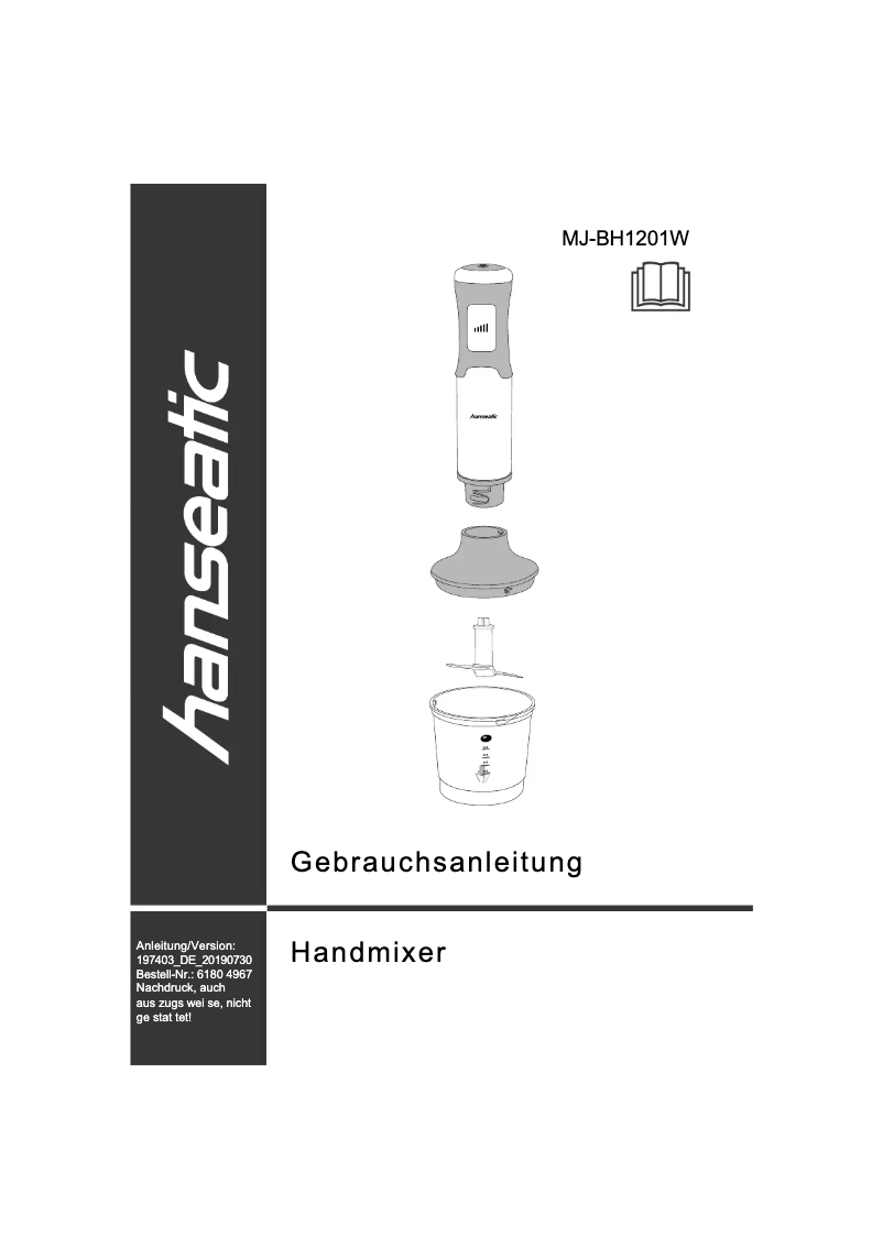 Page 1 of the manual User Manual Hanseatic MJ-BH1201W