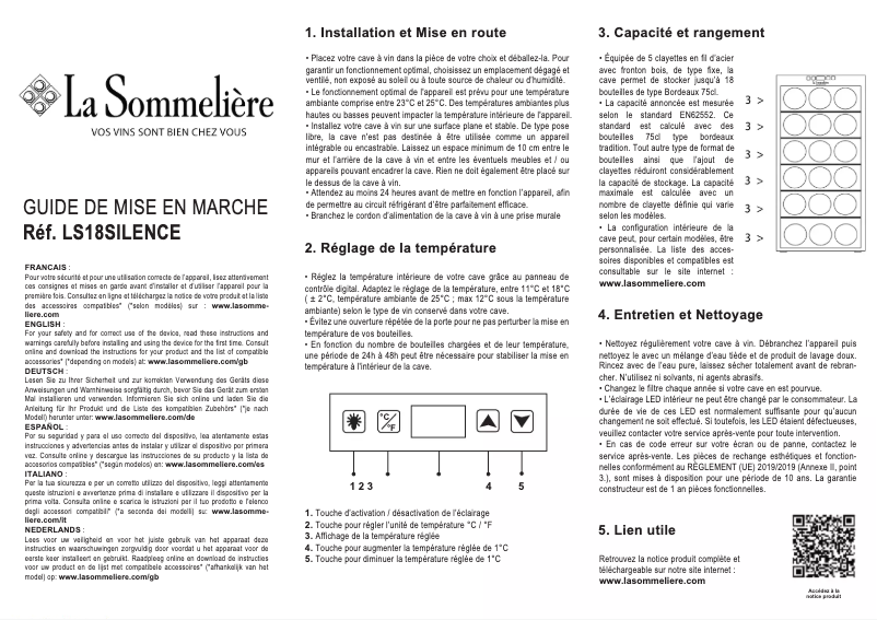 First page image of the manual for LS18SILENCE