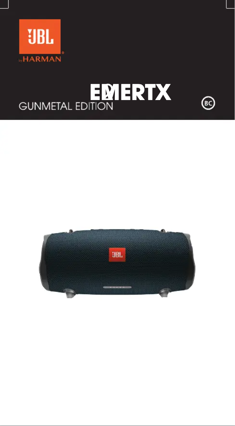 Page 1 of the manual User Manual JBL Extreme 2