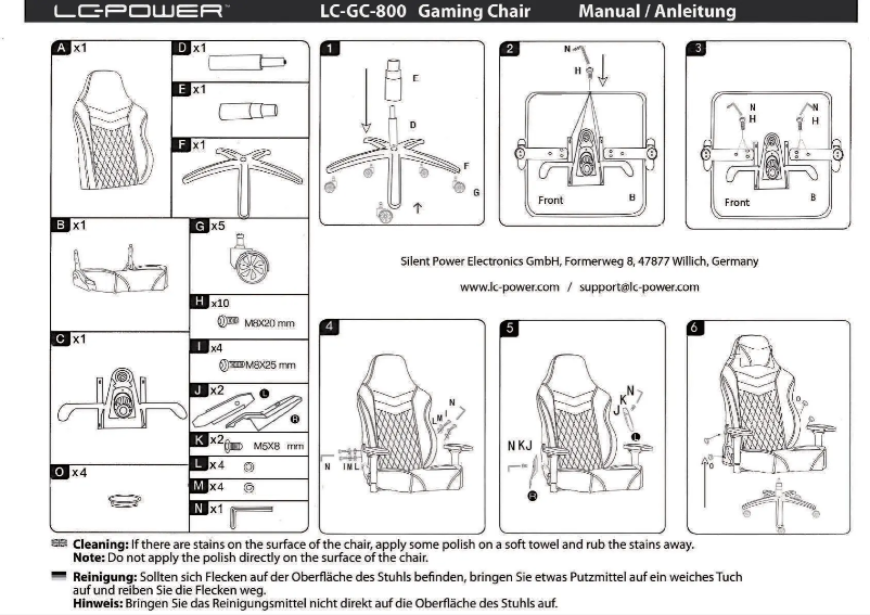 Page 1 of the manual User Manual LC-Power LC-GC-800