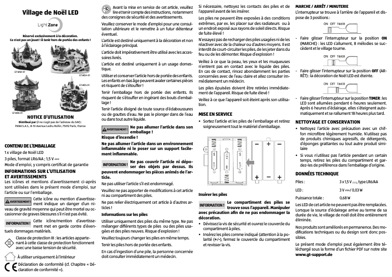First page image of the manual for GT-WSL-01