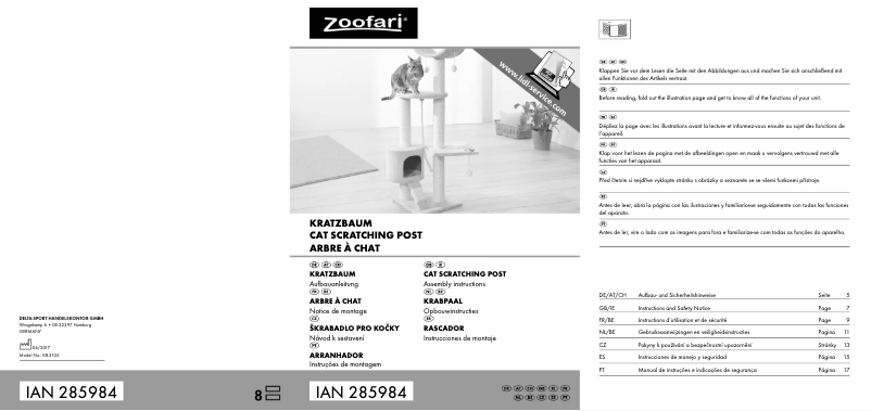 Page 1 of the manual User Manual Zoofari IAN 285984
