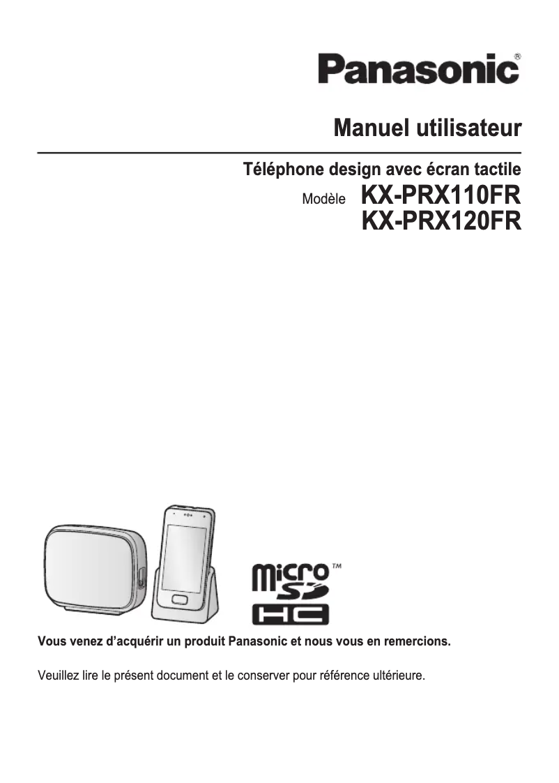 Page 1 of the manual User Manual Panasonic KX-PRX120FR