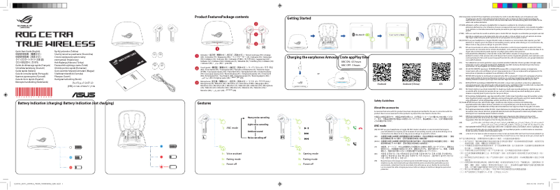 Page 1 of the manual User Manual Asus ROG Cetra True Wireless