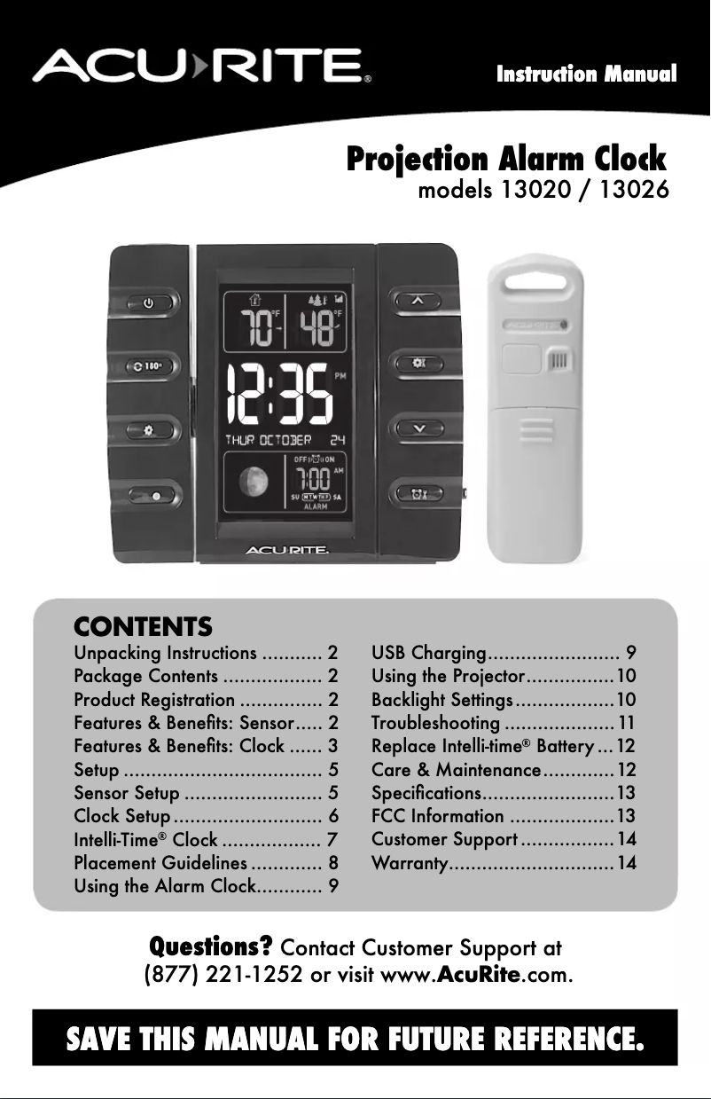 First page image of the manual for 13020