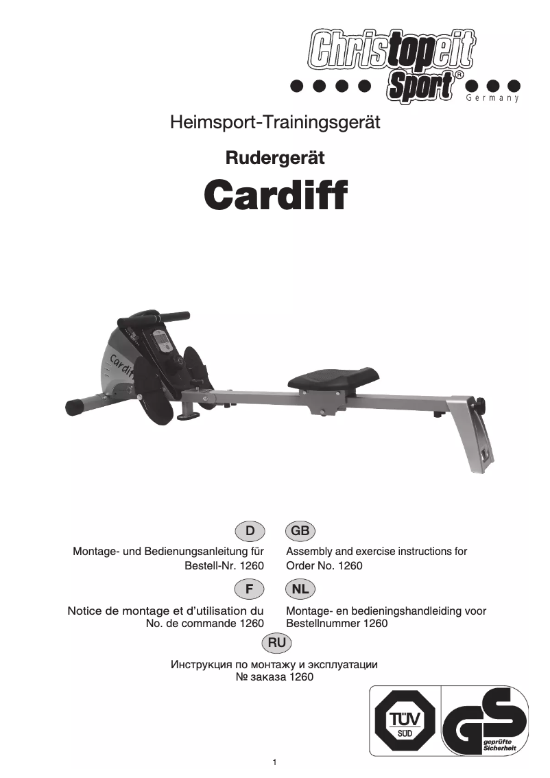 Page 1 of the manual User Manual Christopeit Cardiff