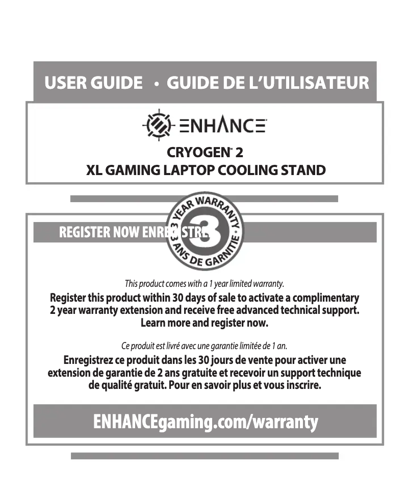 Page 1 of the manual User Manual Enhance Cryogen 2