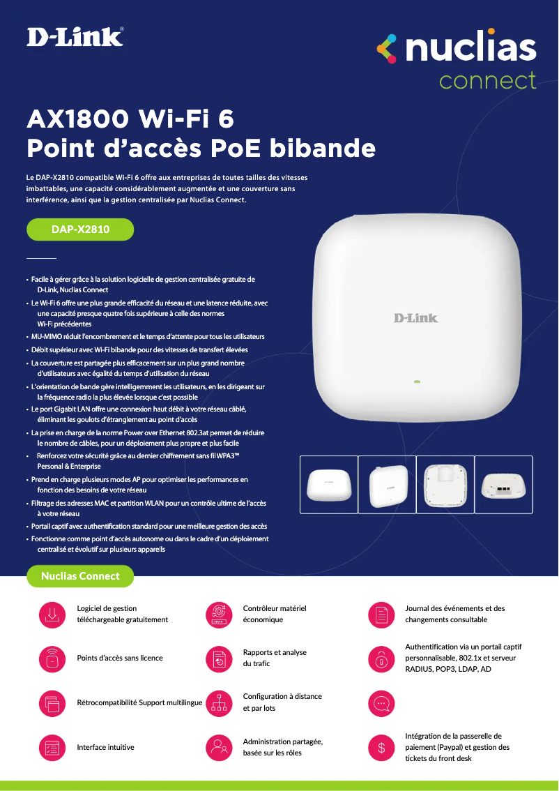 First page image of the manual for DAP-X2810