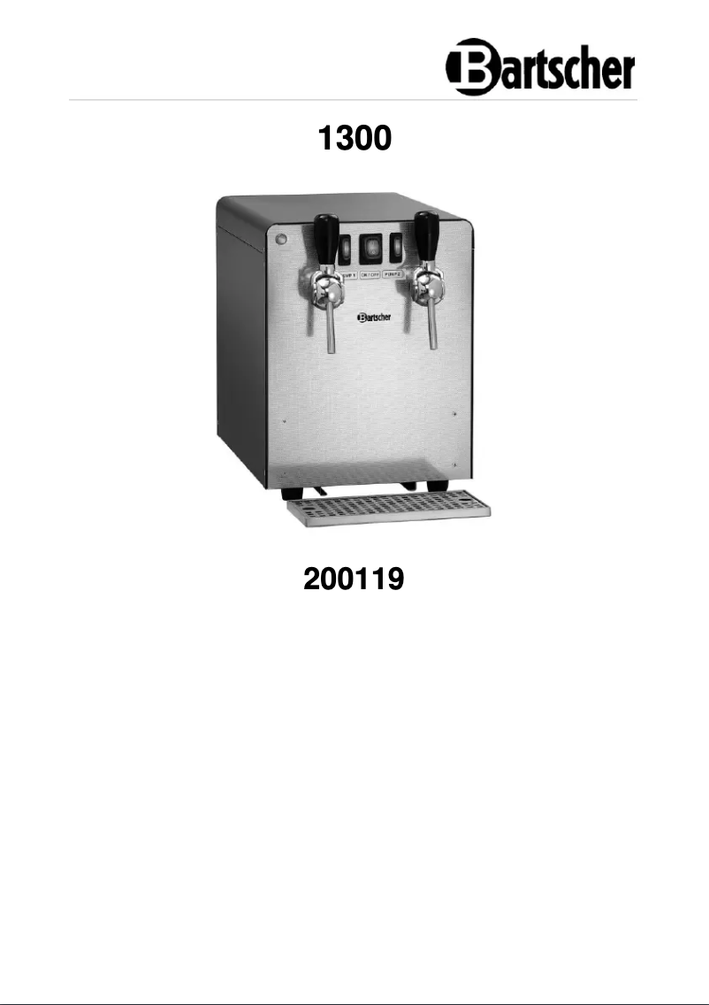 First page image of the manual for Mulled wine dispenser 1300
