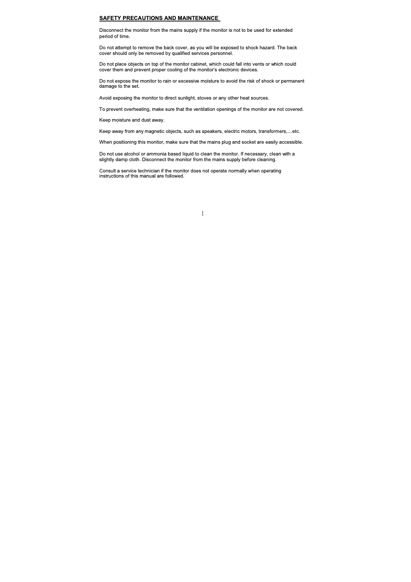 First page image of the manual for 105S