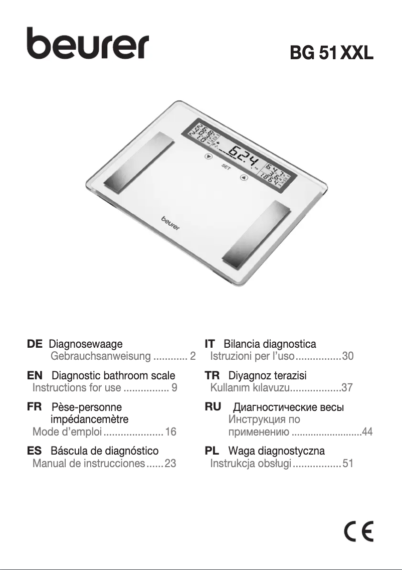 Page 1 of the manual User Manual Beurer BG 51