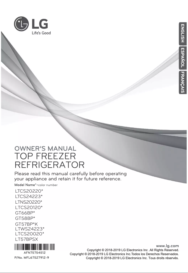 First page image of the manual for LTCS20020S