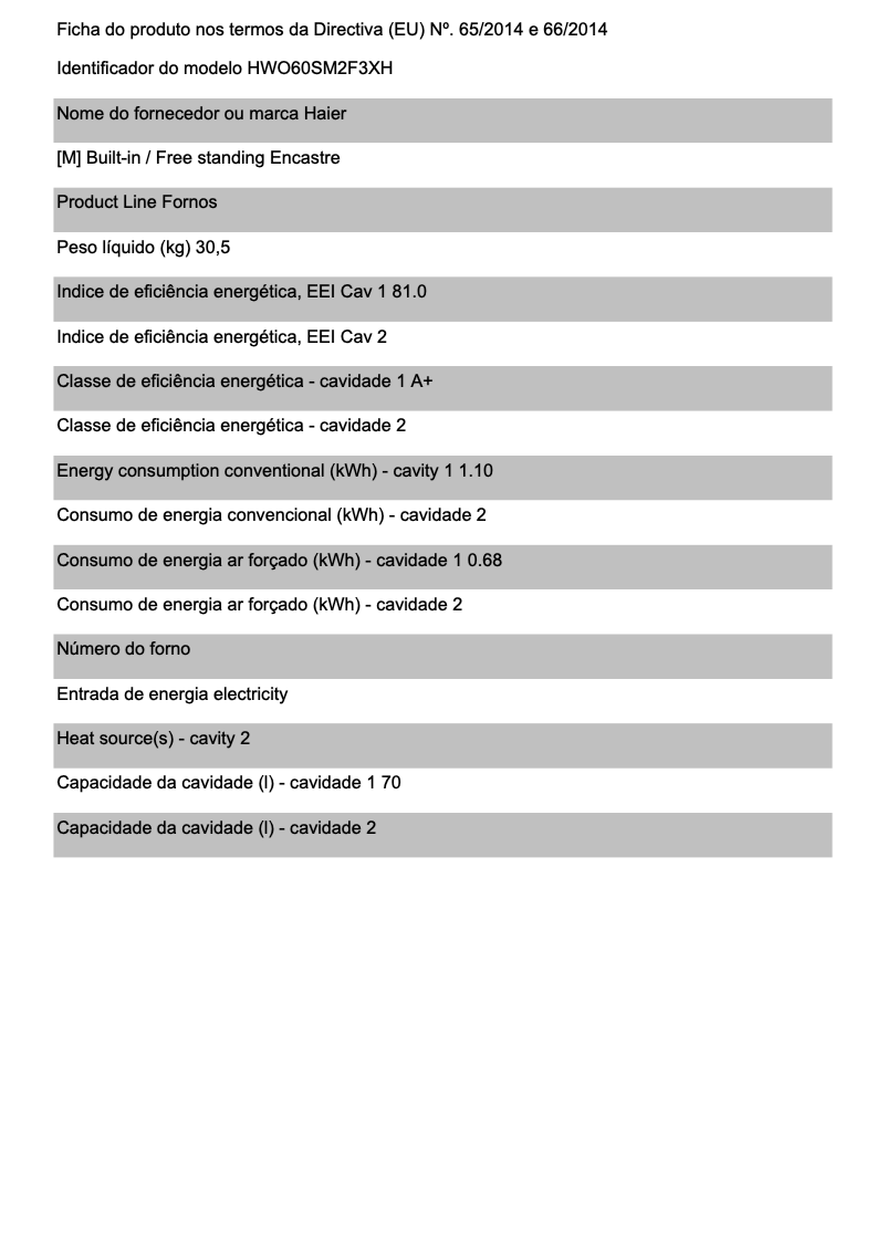 Page 1 de la notice Brochure Haier I-Turn Series 2 HWO60SM2F3XH