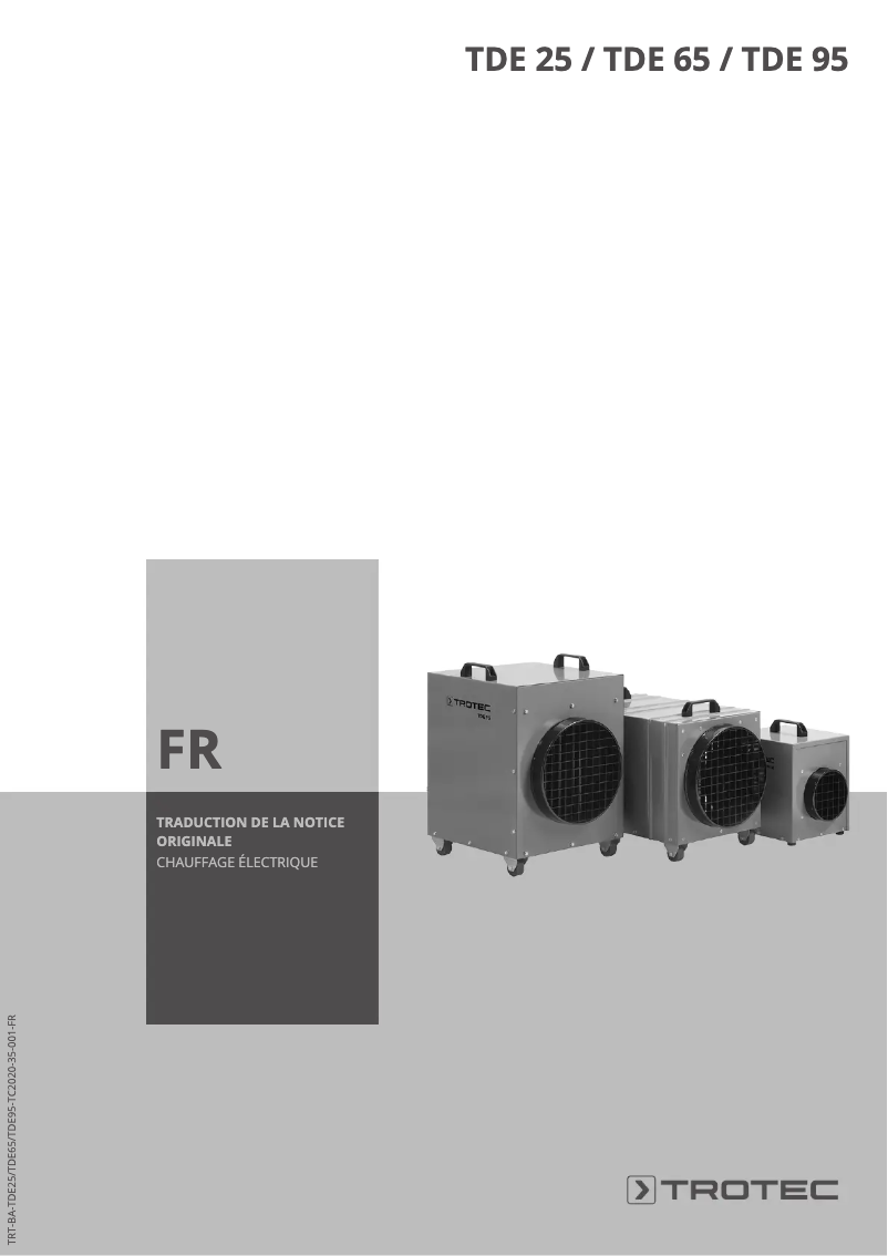 First page image of the manual for TDE 95