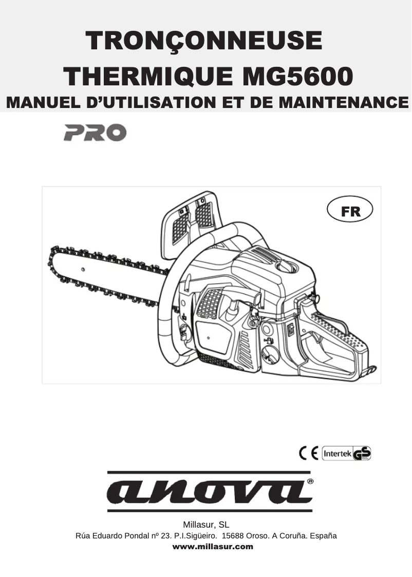 First page image of the manual for MG5600