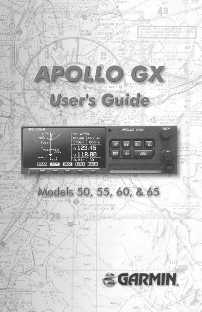 Page 1 of the manual User Manual Garmin Apollo GX60