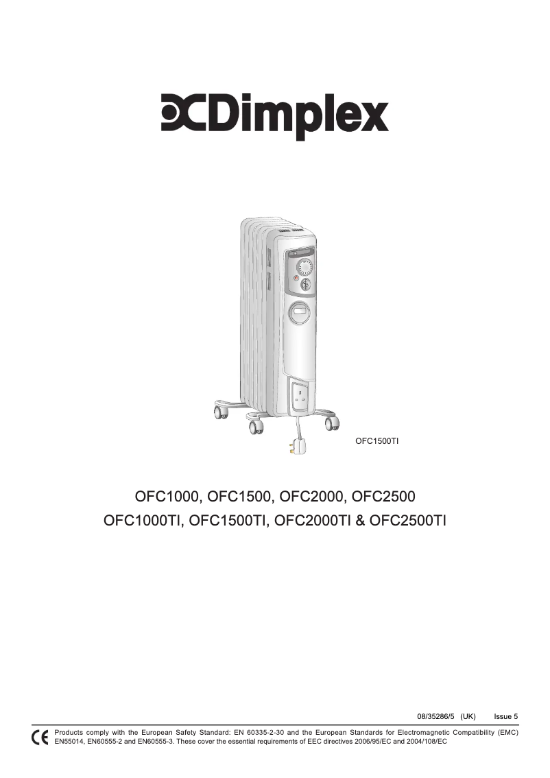 First page image of the manual for OFC1000TI