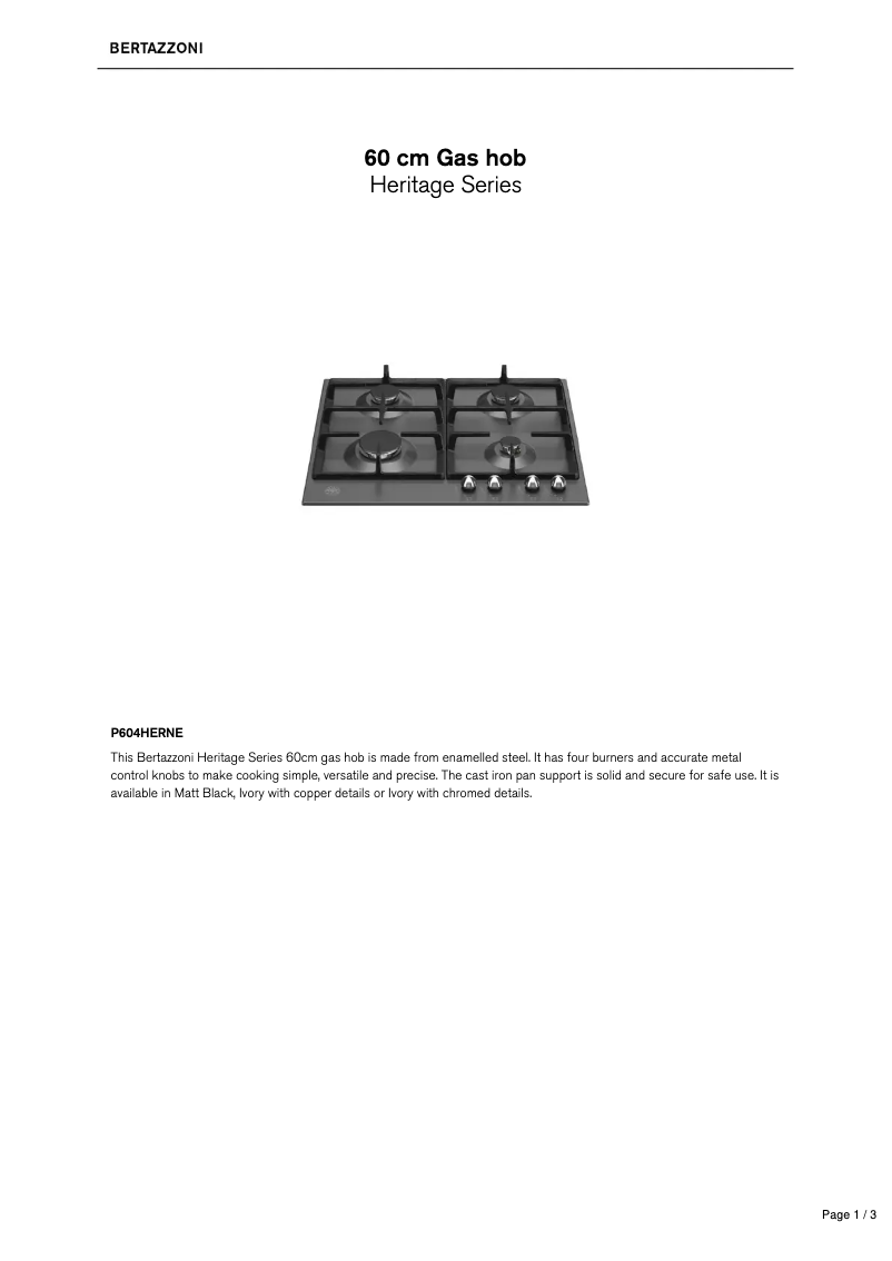 First page image of the manual for P604HERNE