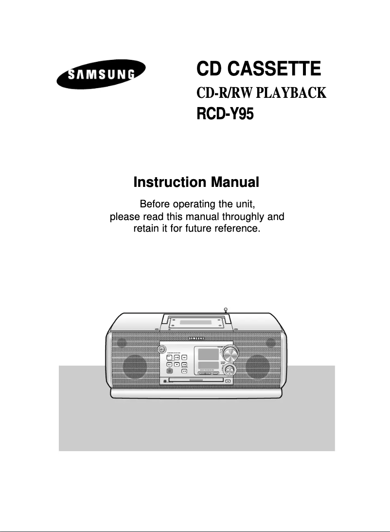 First page image of the manual for RCDY95