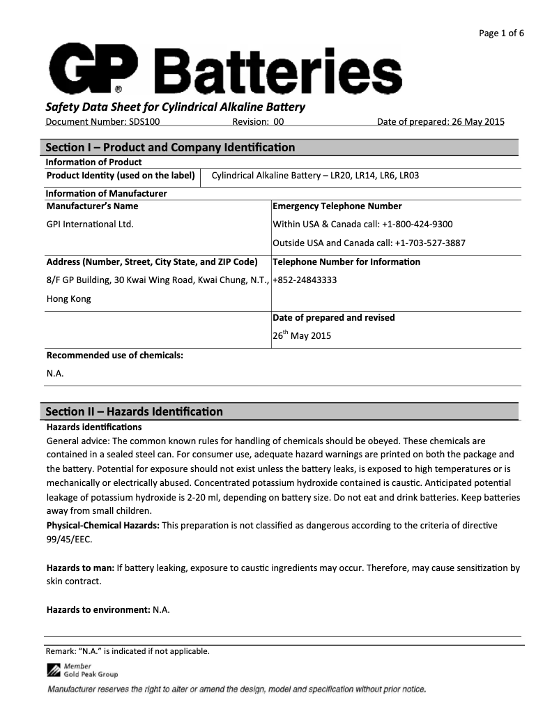 First page image of the manual for NCVT-6