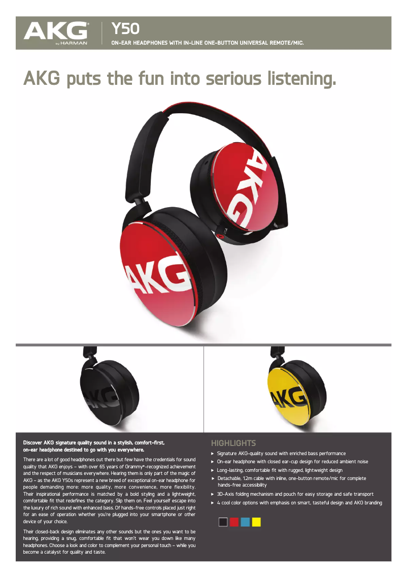 First page image of the manual for Y50