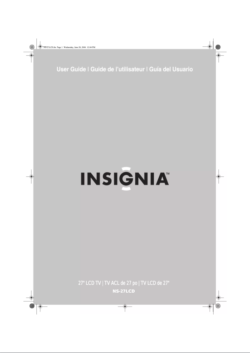 First page image of the manual for NS-27LCD