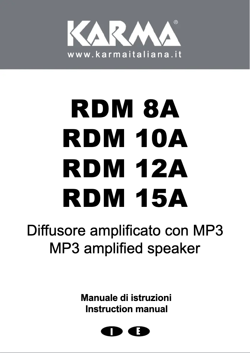 First page image of the manual for RDM 8A