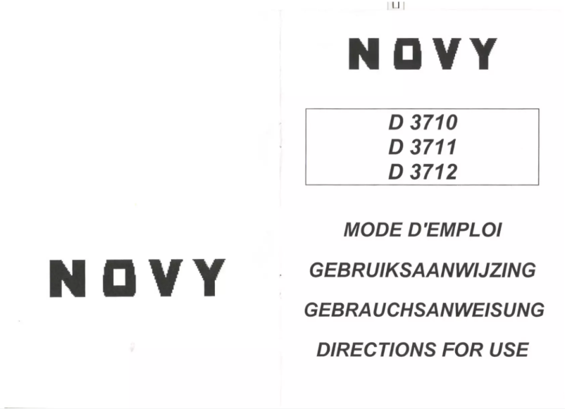Page 1 of the manual User Manual Novy D 3710