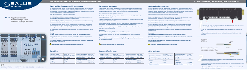 Page 1 of the manual User Manual Salus KL06