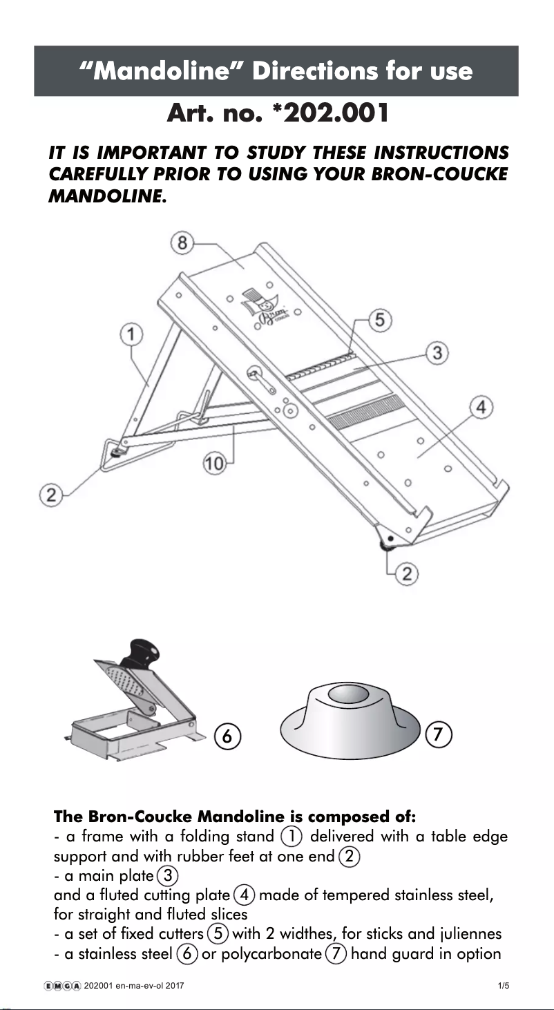 First page image of the manual for 202001