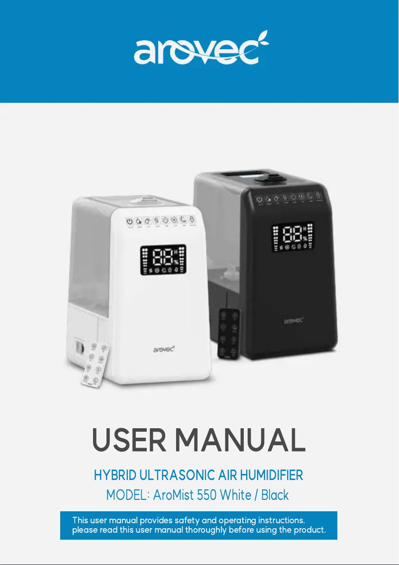 Page 1 of the manual User Manual Arovec AroMist 550