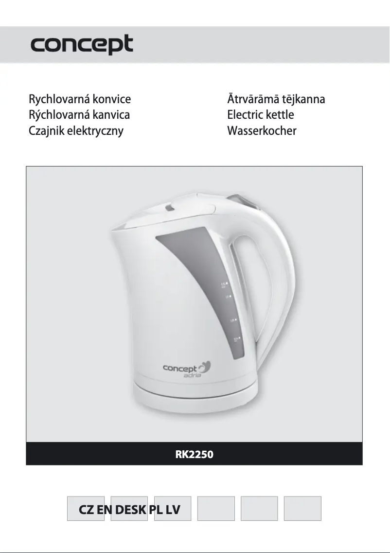 Page 1 of the manual User Manual Concept RK-2250