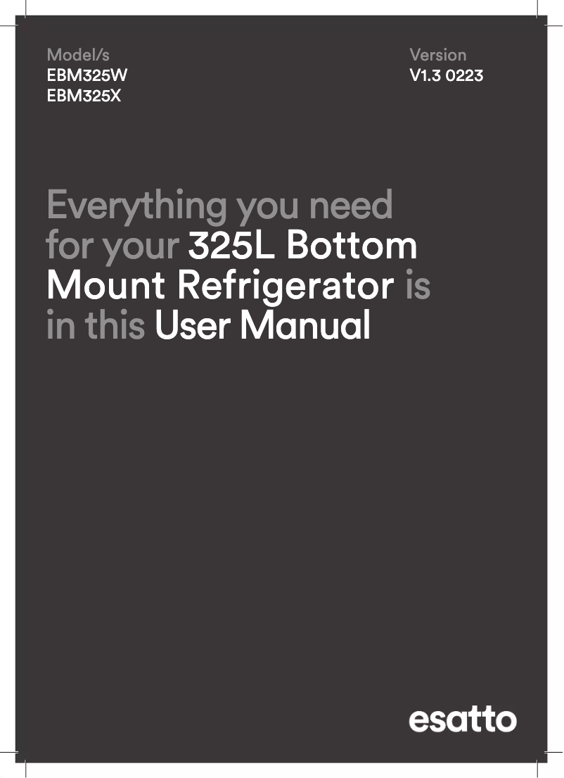 Page 1 of the manual User Manual Esatto EBM325X