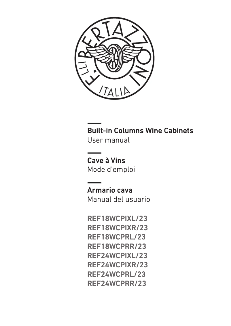 First page image of the manual for REF24WCPIXR/23