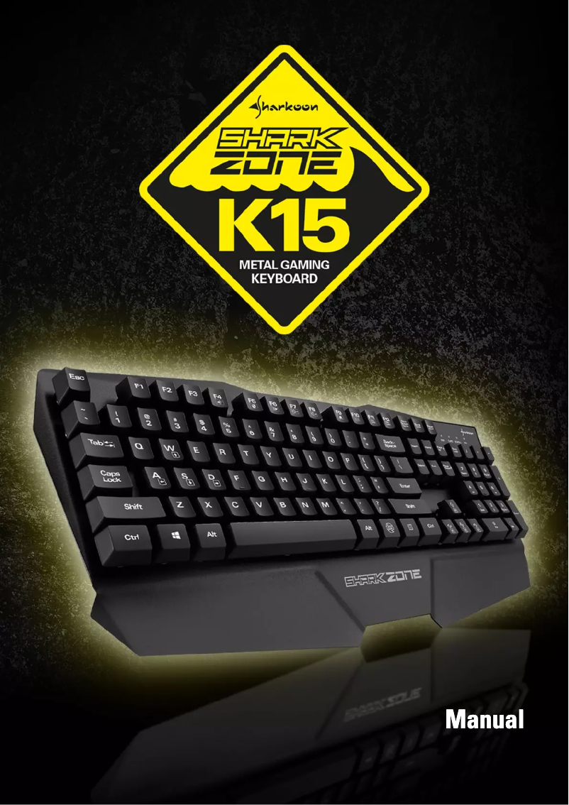 Page 1 of the manual User Manual Sharkoon SHARK ZONE K15