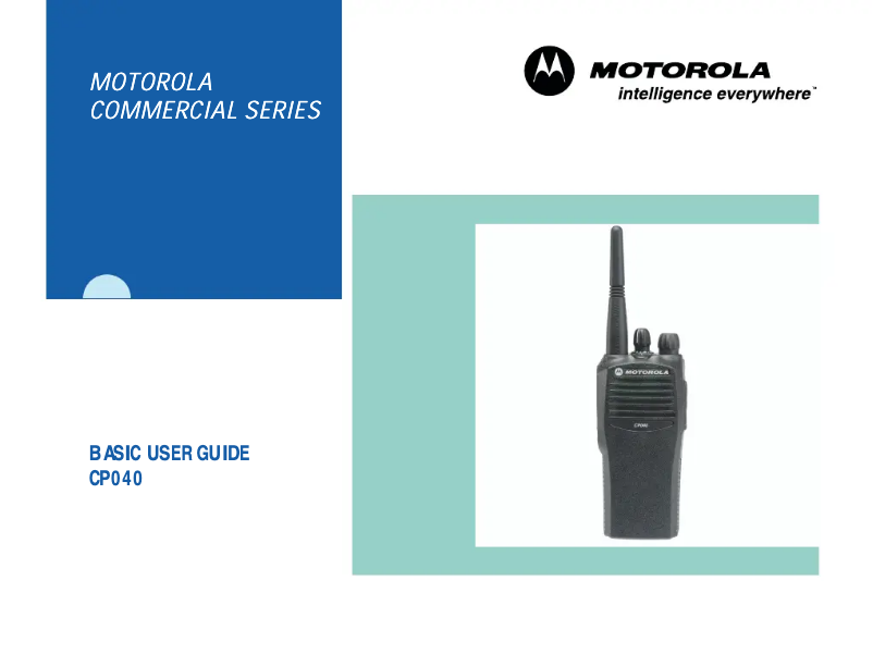 Page 1 of the manual User Manual Motorola CP040