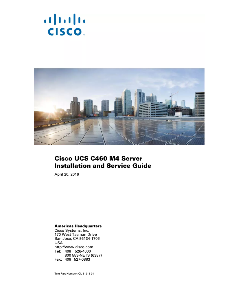 Image de la première page du manuel de l'appareil UCS C460 M4