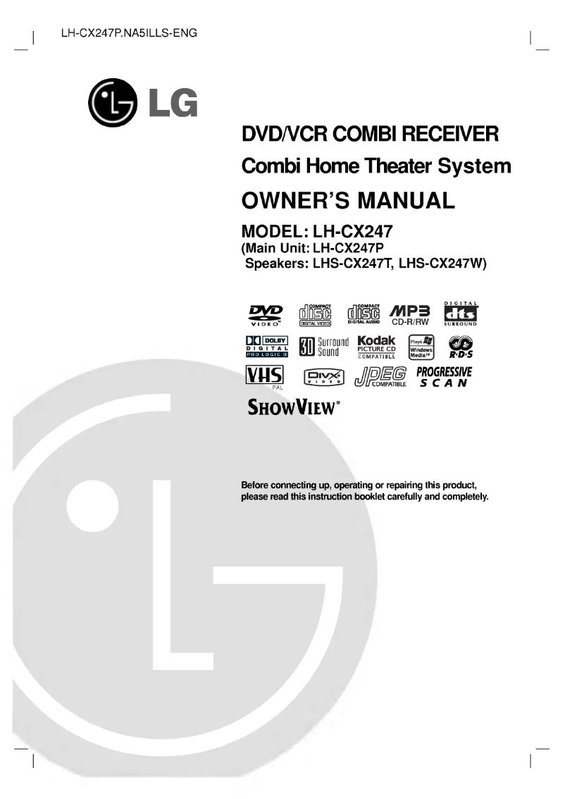 Page 1 of the manual User Manual LG LH-CX247