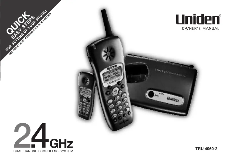 First page image of the manual for TRU 4060-2