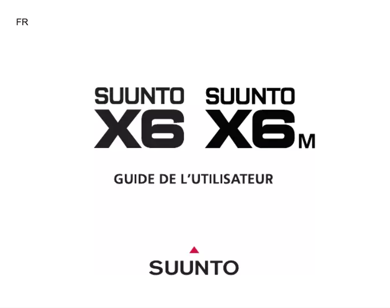 Page 1 of the manual User Manual Suunto X6 M