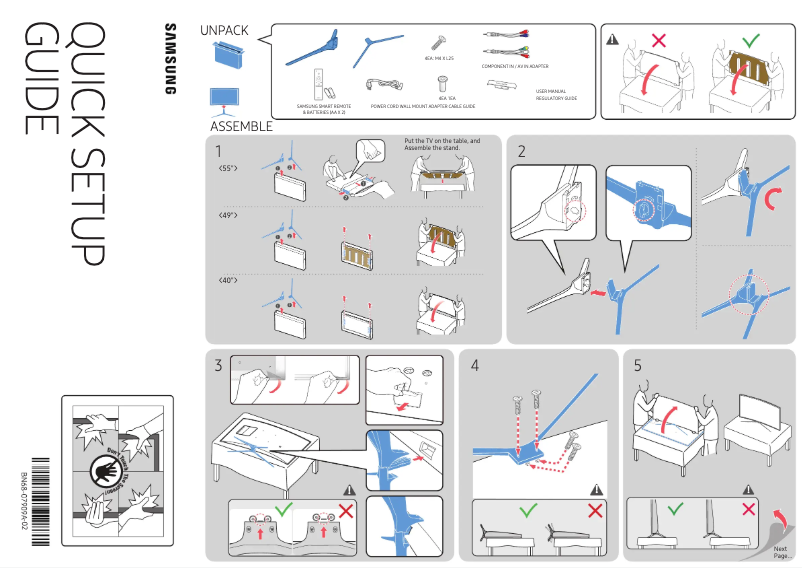First page image of the manual for UN40K6250AF