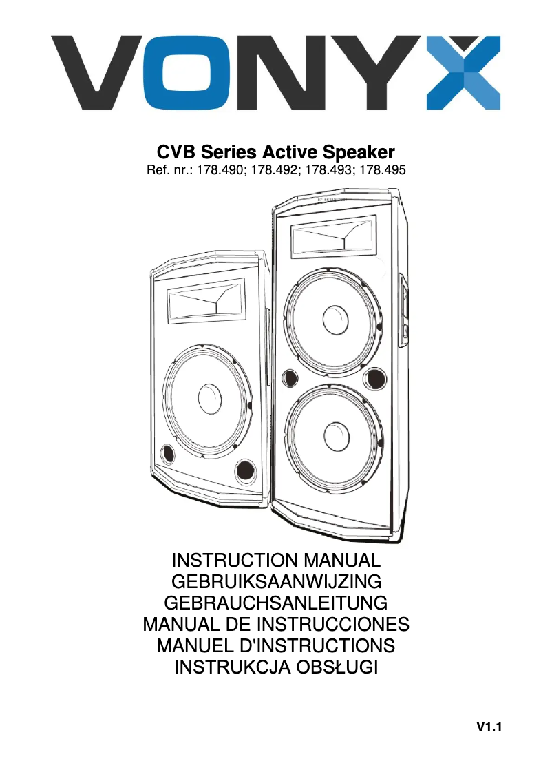 Page 1 of the manual User Manual Vonyx CVB212