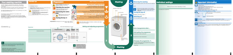 First page image of the manual for WM12E060FF