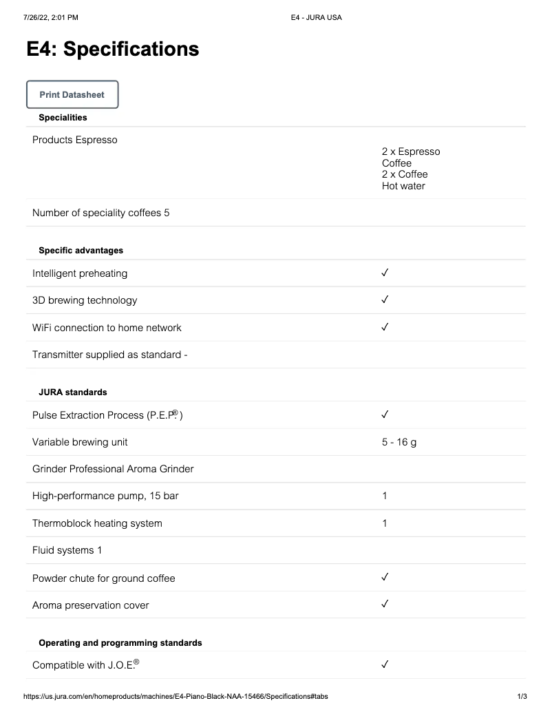 First page image of the manual for E4