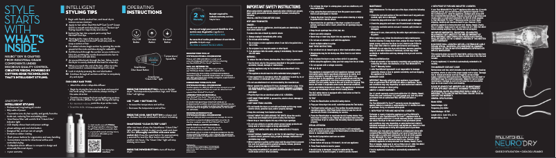 First page image of the manual for Neuro Dry