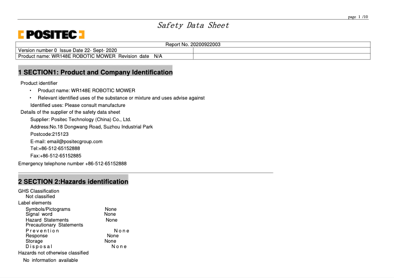 First page image of the manual for Landroid L800