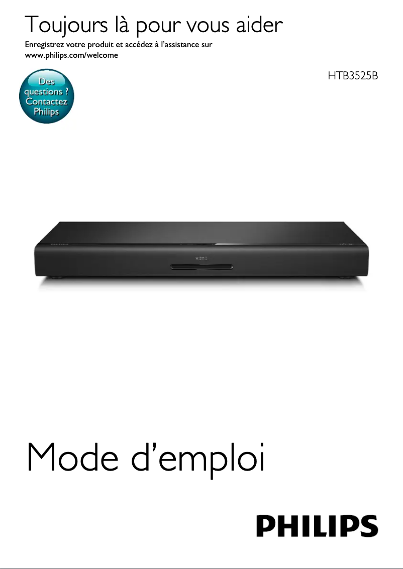 Page 1 of the manual User Manual Philips HTB3525B