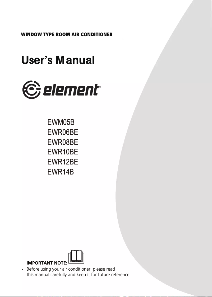 First page image of the manual for EWM05B