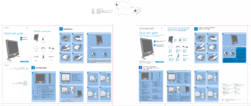 Page 1 of the manual Quick Start Guide Philips 170X7